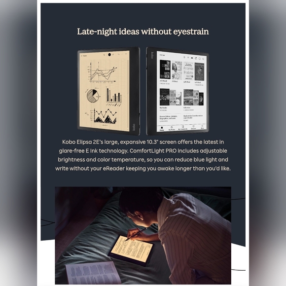 E-READER BUNDLE: Kobo Elipsa 2E + SleepCover + Stylus 2 - Picture 5 of 14